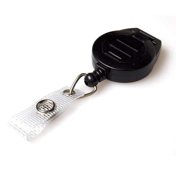 Bild von Schwarzer Badge-Reel für Lanyard mit Band. 60270209