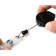 Bild von Schwarzer Badge-Reel für Lanyard mit Band. 60270209