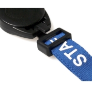 Bild von Schwarzer Badge-Reel für Lanyard mit Band. 60270209