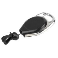 Bild von Schwarzer Karabinerhaken No-Twist ID-Ausweishalter mit Kartenclip. 60270142U