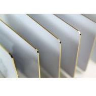 Picture of Blank white cards with gold egde - CR80. 70102028GE