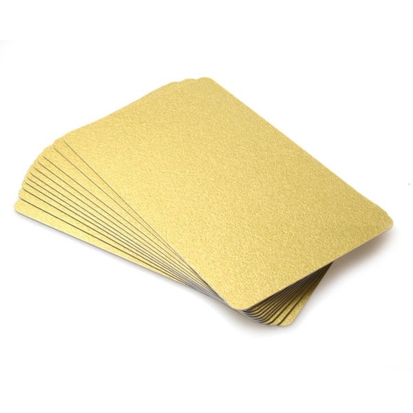 Bild von Blank thin gold cards - 480 micron, 0.48 mm (WHITE CORE). 70102028LI420 (DE,SE,NO,FI,RO,PL)