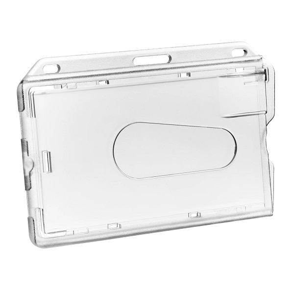 Bild von Card holder / carrying case rigid plastic lock crystal clear / transparent (horizontal / landscape). 60270126 (DE,SE,NO,FI,RO,PL)