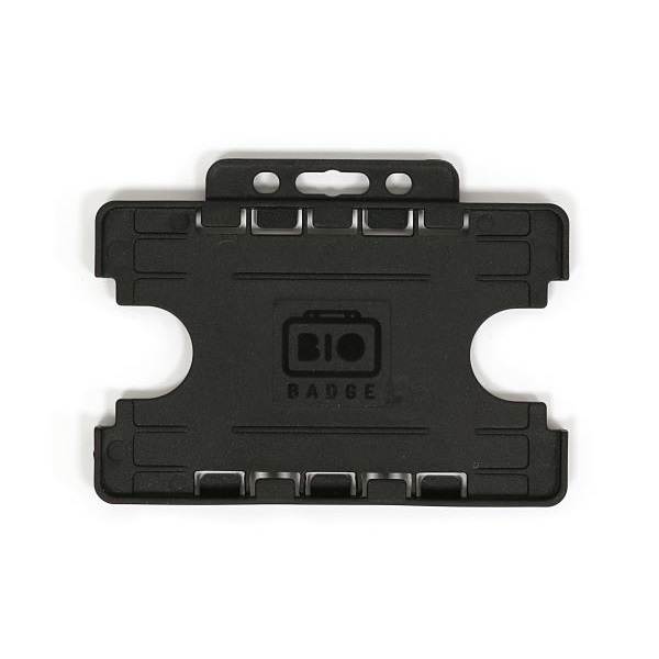 Bild von 2 sided/2 cards Bio Cardholder/carrying open face plastic black (horizontal/landscape). 60270481 (DE,SE,NO,FI,RO,PL)