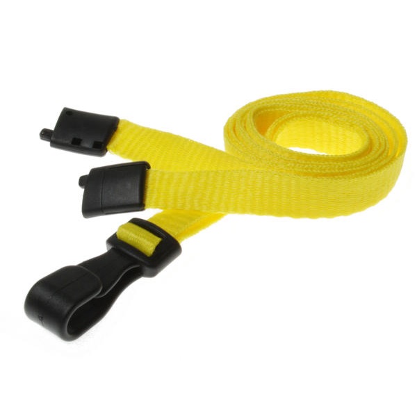 Bild von Yellow lanyard / Keyhanger 10 mm with plastic J clip - 100% polyester. 60270547 (DE,SE,NO,FI,RO,PL)