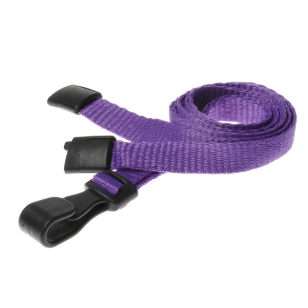 Bild von Purple lanyard / Keyhanger 10 mm with plastic J clip - 100% polyester. 60270544 (DE,SE,NO,FI,RO,PL)