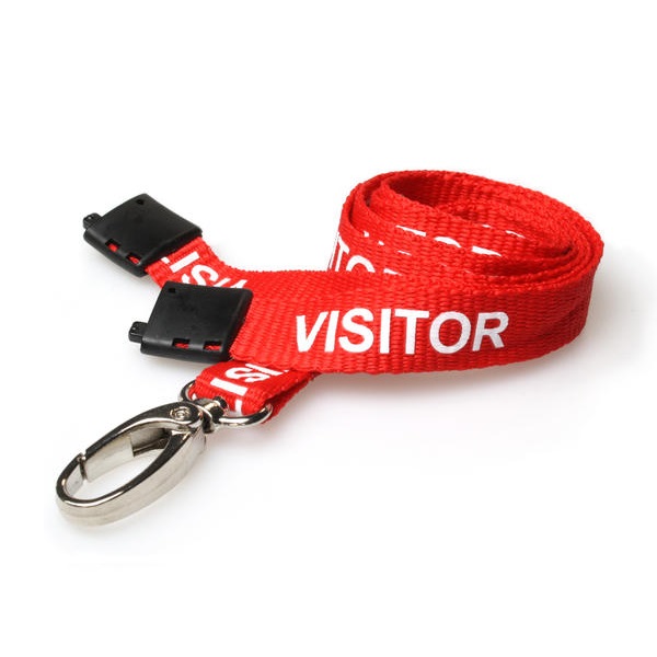 Bild von Visitor red lanyard / Keyhanger 15 mm with metal lobster clip. 60270587 (DE,SE,NO,FI,RO,PL)