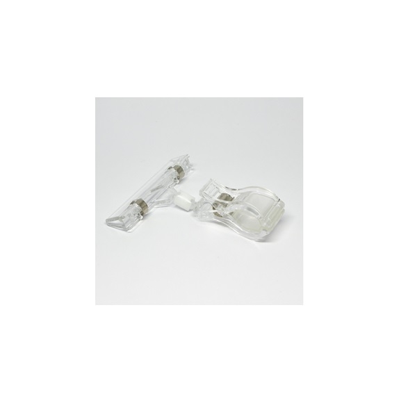 Bild von Preisschildhalter mit großem durchsichtigem Kartenhalter-Kopf / Preisschildhalter transparent 80 mm. 60270162