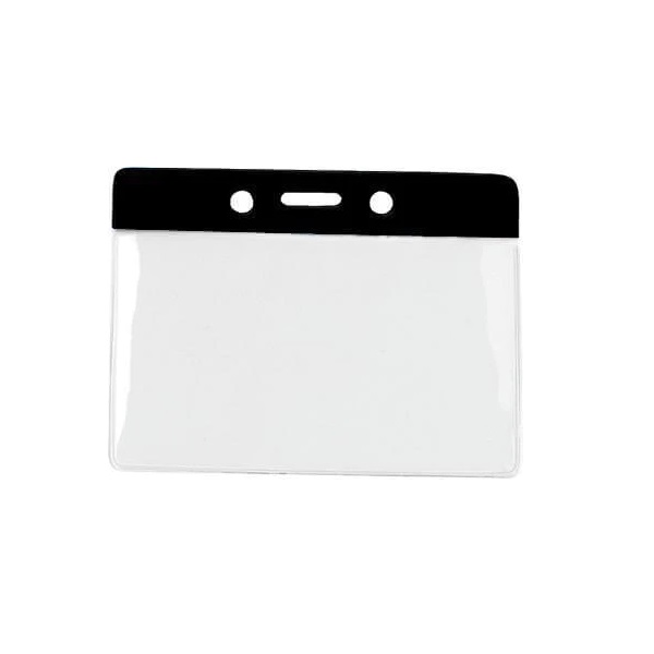 Bild von 90x65 mm Card holder / carrying case soft plastic. Black top / clear (horizontal / landscape). 60270311_1 (DE,SE,NO,FI,RO,PL)