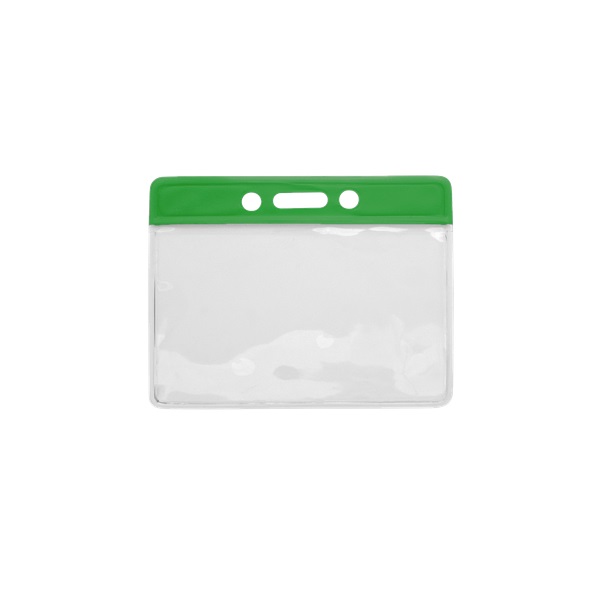 Bild von Card holder/carrying case soft plastic 86 x 54 mm. green top/clear (horizontal/landscape). 60270316 (DE,SE,NO,FI,RO,PL)