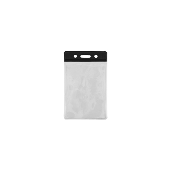 Bild von 86x54 mm Card holder / carrying case soft plastic. Black top / clear (vertical / portrait). 60270301 (DE,SE,NO,FI,RO,PL)