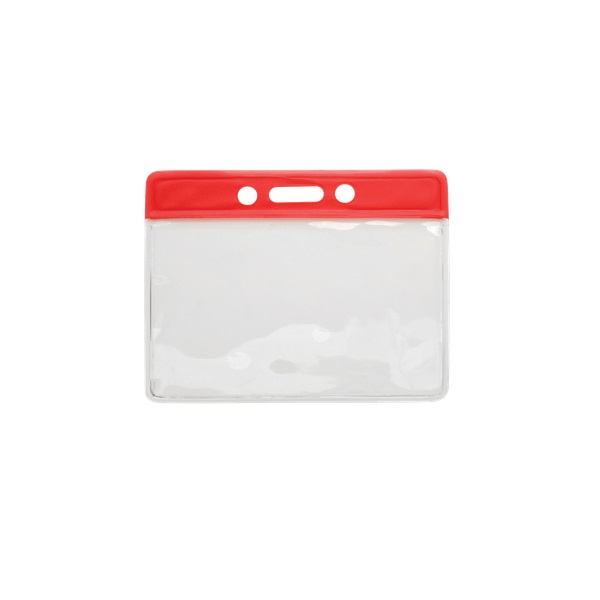 Bild von Card holder/carrying case soft plastic 86 x 54 mm. red top/clear (horizontal/landscape). 60270315 (DE,SE,NO,FI,RO,PL)