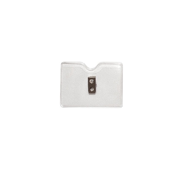 Bild von Cardholder/carrying case soft plastic alligator clips mounted 86 x 54 mm clearfront (horizontal/landscape). 60270139 (DE,SE,NO,FI,RO,PL)