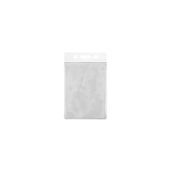 Picture of 86x54 mm Card holder / carrying case soft plastic. White top / clear (vertical / portrait). 60270302