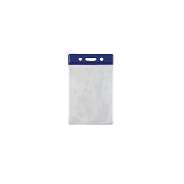 Bild von 86x54 mm Card holder / carrying case soft plastic. Blue top / clear (vertical / portrait). 60270308 (DE,SE,NO,FI,RO,PL)