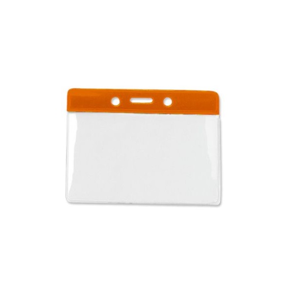 Bild von Card holder/carrying case soft plastic 86 x 54 mm. Orange top/clear (horizontal/landscape). 60270313 (DE,SE,NO,FI,RO,PL)