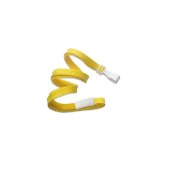 Bild von Yellow lanyard / Keyhanger 10 mm with plastic J clip - nylon. 60270507vud (DE,SE,NO,FI,RO,PL)