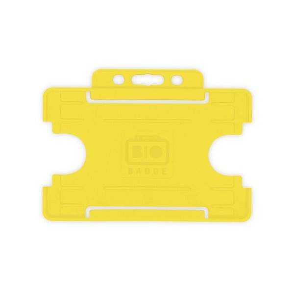 Bild von Bio badge Cardholder/carrying face open plastic yellow (horizontal/landscape). 60270457 (DE,SE,NO,FI,RO,PL)