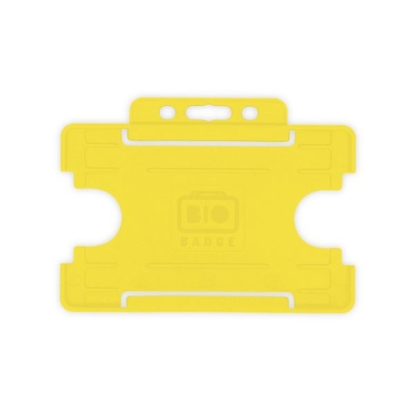 Bild von Bio badge Cardholder/carrying face open plastic yellow (horizontal/landscape). 60270457 (DE,SE,NO,FI,RO,PL)