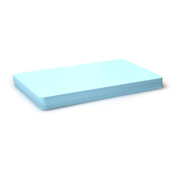 Bild von Blank light blue cards - CR80 (LIGHT BLUE CORE). 70102085 (DE,SE,NO,FI,RO,PL)