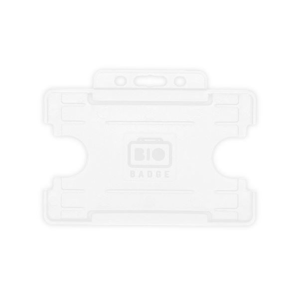 Bild von White bio badge Cardholder/carrying face open plastic (horizontal/landscape). 60270452 (DE,SE,NO,FI,RO,PL)