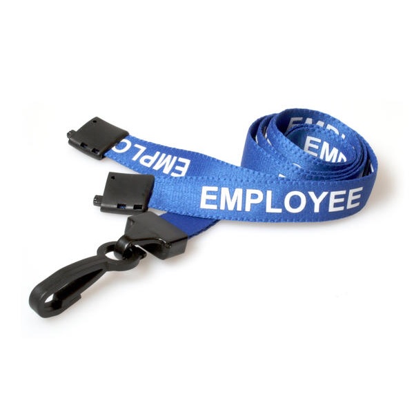 Bild von Employee blue lanyard / keyhanger 15 mm with plastic J clip. 60270583 (DE,SE,NO,FI,RO,PL)