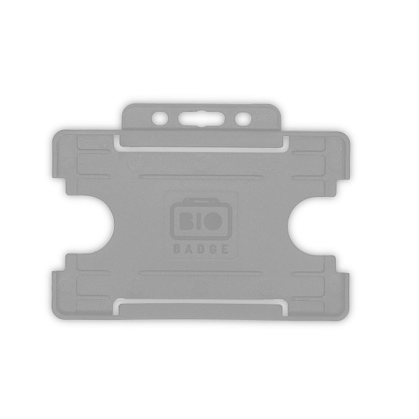 Bild von Gray bio badge Cardholder/carrying face open plastic (horizontal/landscape). 60270460 (DE,SE,NO,FI,RO,PL)