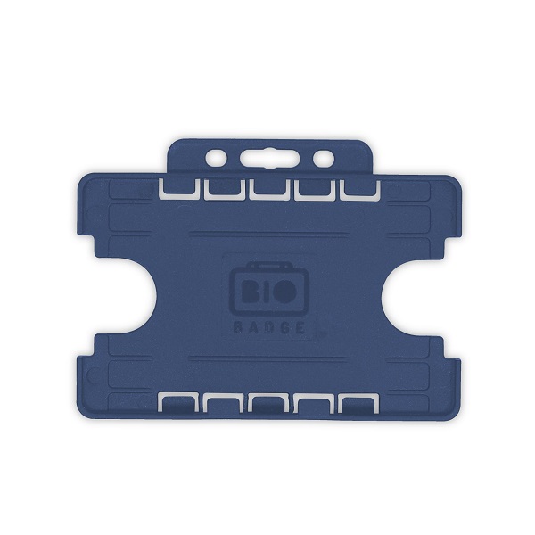 Bild von Blue 2 sided/2 cards Bio Cardholder/carrying open face plastic (horizontal/landscape). 60270488 (DE,SE,NO,FI,RO,PL)