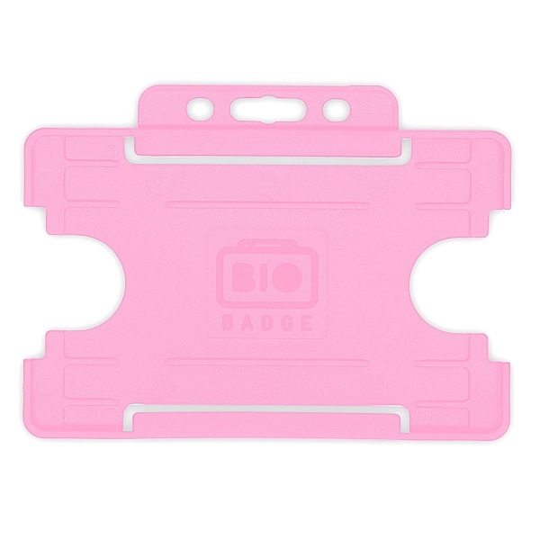 Picture of Bio badge Cardholder/carrying face open plastic pink (horizontal/landscape). 60270459