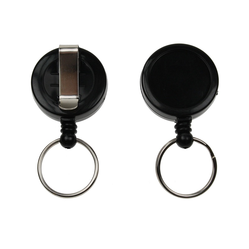 Bild von Black badge reel with belt clip and key ring. 60270227 (DE,SE,NO,FI,RO,PL)