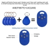 Bild von Blue RFID rewriteable multi Key fob 4 x 125 KHZ T5577 EM ID and magic writeable IC 13.56 Mhz. Keyfob tag. 70102978 (DE,SE,NO,FI,RO,PL)