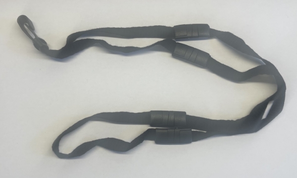 Bild von Sicherheitsschwarz-Lanyard / Schlüsselanhänger 10 mm mit 4 Sollbruchstellen und Kunststoff-J-Clip. 60270240