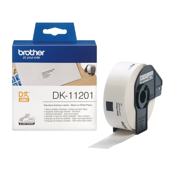 Bild von Brother Label Roll 29x90 DK11201. BRDK11201 (DE,SE,NO,FI,RO,PL)