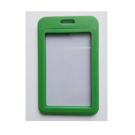 Bild von Green 86x54 mm Card holder / carrying case hard plastic / Badge holder. Clear on both sides (vertical / portrait). 60270346 (DE,SE,NO,FI,RO,PL)