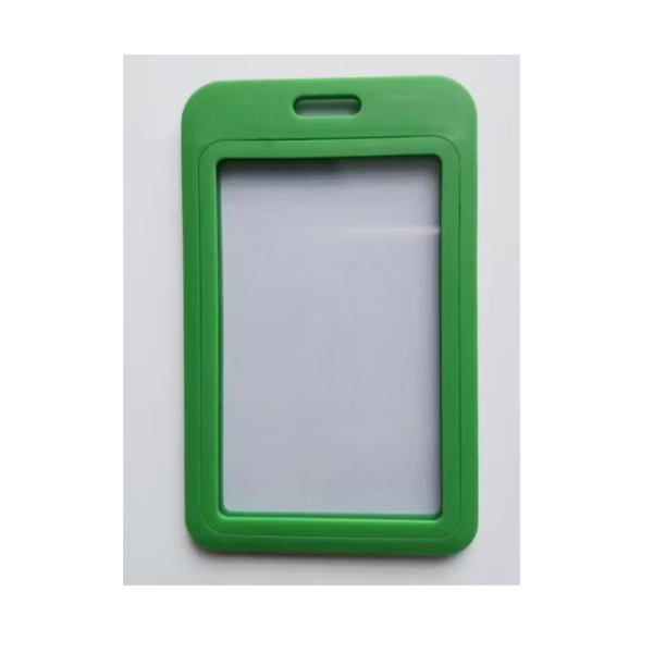 Bild von Green 86x54 mm Card holder / carrying case hard plastic / Badge holder. Clear on both sides (vertical / portrait). 60270346 (DE,SE,NO,FI,RO,PL)