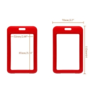 Bild von Red 86x54 mm Card holder / carrying case hard plastic / Badge holder. Clear on both sides (vertical / portrait). 60270345 (DE,SE,NO,FI,RO,PL)