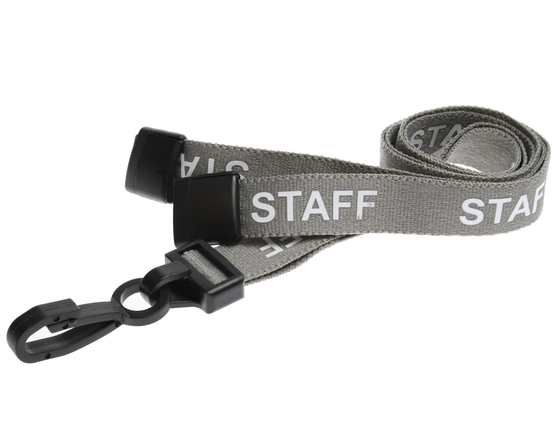 Bild von Staff grey lanyard / keyhanger 15 mm with plastic J clip. 60270599 (DE,SE,NO,FI,RO,PL)