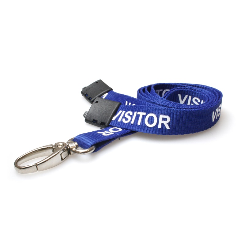 Bild von Visitor blue lanyard / Keyhanger 15 mm with metal lobster clip. 60270601 (DE,SE,NO,FI,RO,PL)