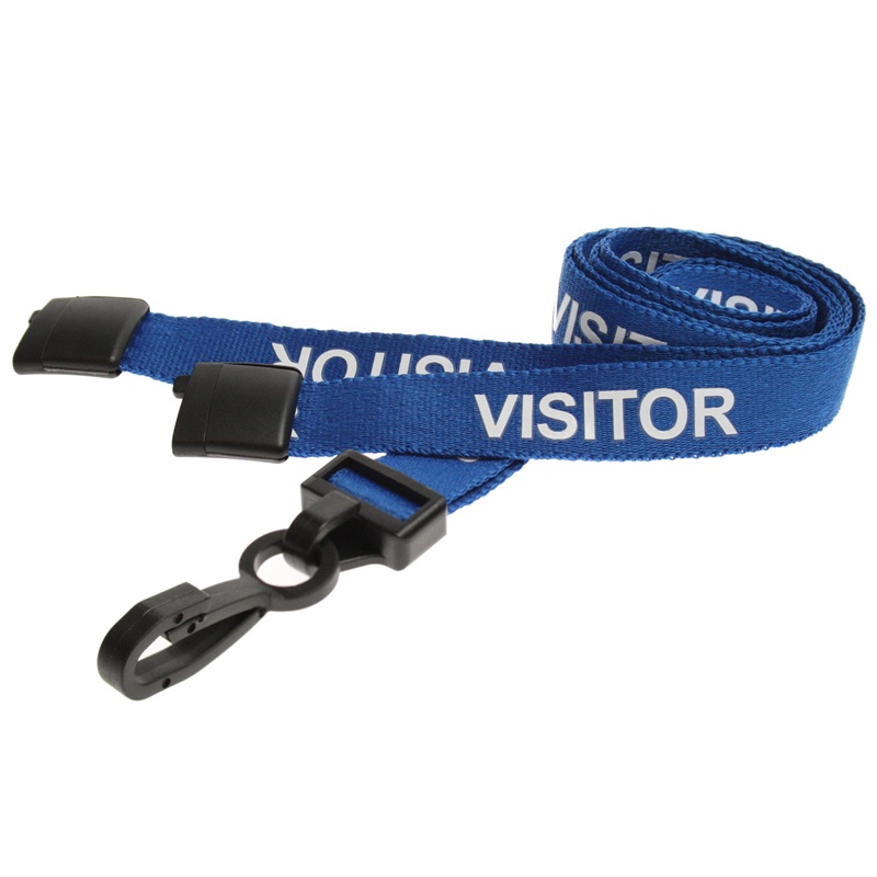 Bild von Visitor blue lanyard / keyhanger 15 mm with plastic J clip. 60270602 (DE,SE,NO,FI,RO,PL)