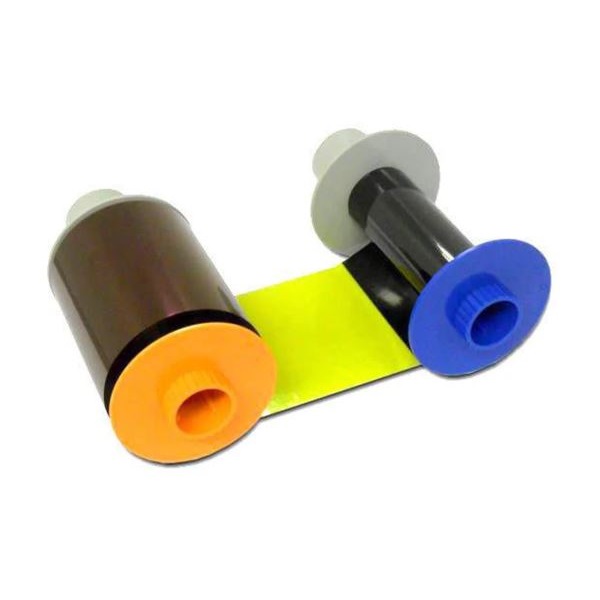Picture of HID Fargo HDP5000e 4-color+black on other side ribbon (YMCKK) - 500 print. Fargo 84512. Only works on duplex printer. FARGO84512