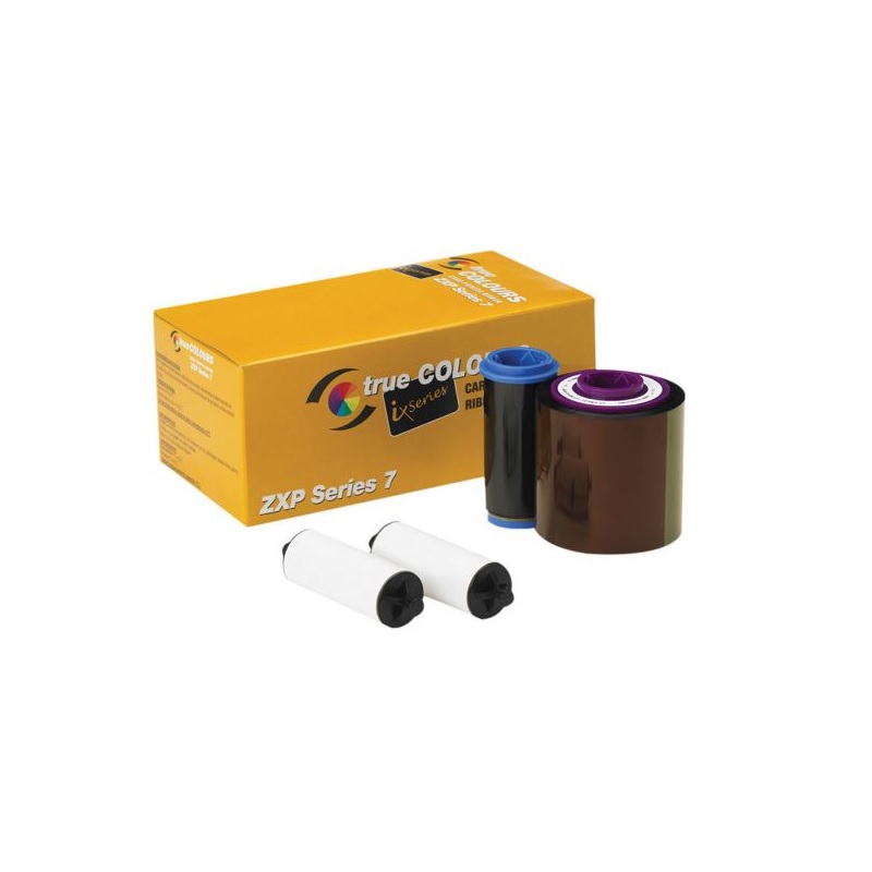 Bild von Zebra series 7 ZXP7 4+1-color ribbon/dye film (YMCKOK) 750 print. Zebra 800077-749EM. ZEB-800077-749EM (DE,SE,NO,FI,RO,PL)