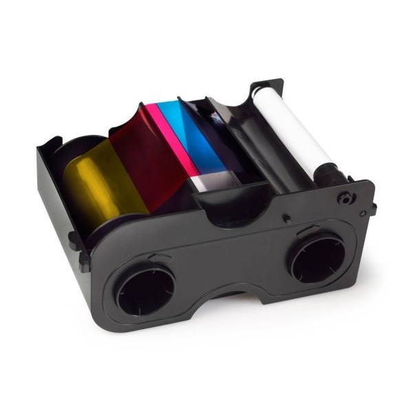 Picture of HID Fargo 45110 DTC4000/DTC4250e 4+1 color ribbon/dye film (YMCKOK) - 200 print. Fargo 45110. FARGO45110