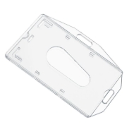 Picture of ID Badge/Badge Holder. Enclosed card holder / carrying case rigid plastic (horizontal/landscape or vertical/portrait). 60270271